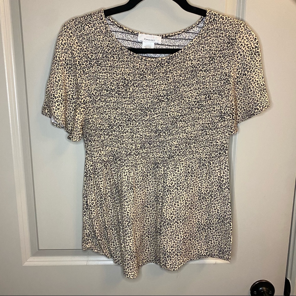 Leopard Print short sleeve top